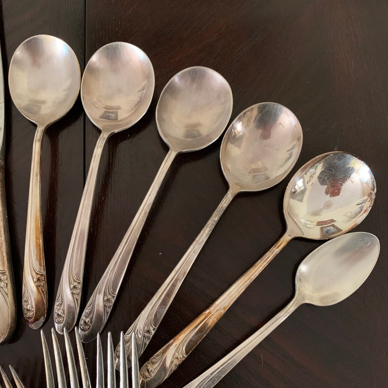 Vintage Holmes & Edwards Inlaid IS silverware Romance Etsy