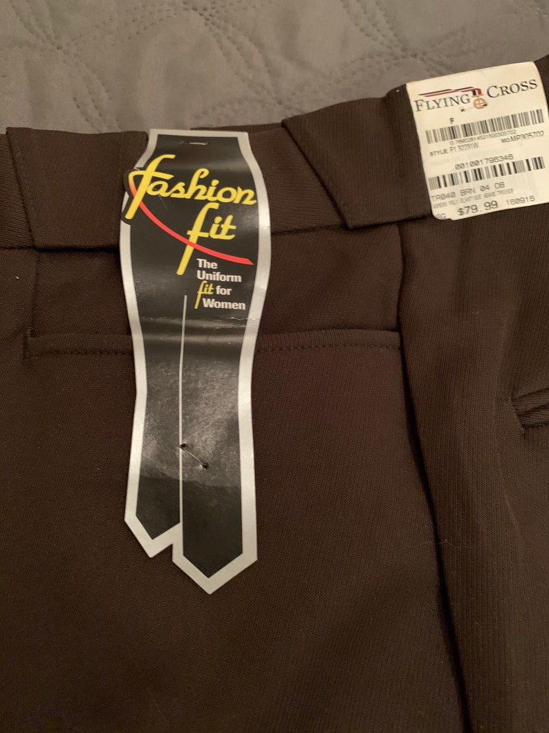 brown pants slacks size 04 The Uniform fit for women Vintage Flying Cross Women/'s Trouser long to be hemmed