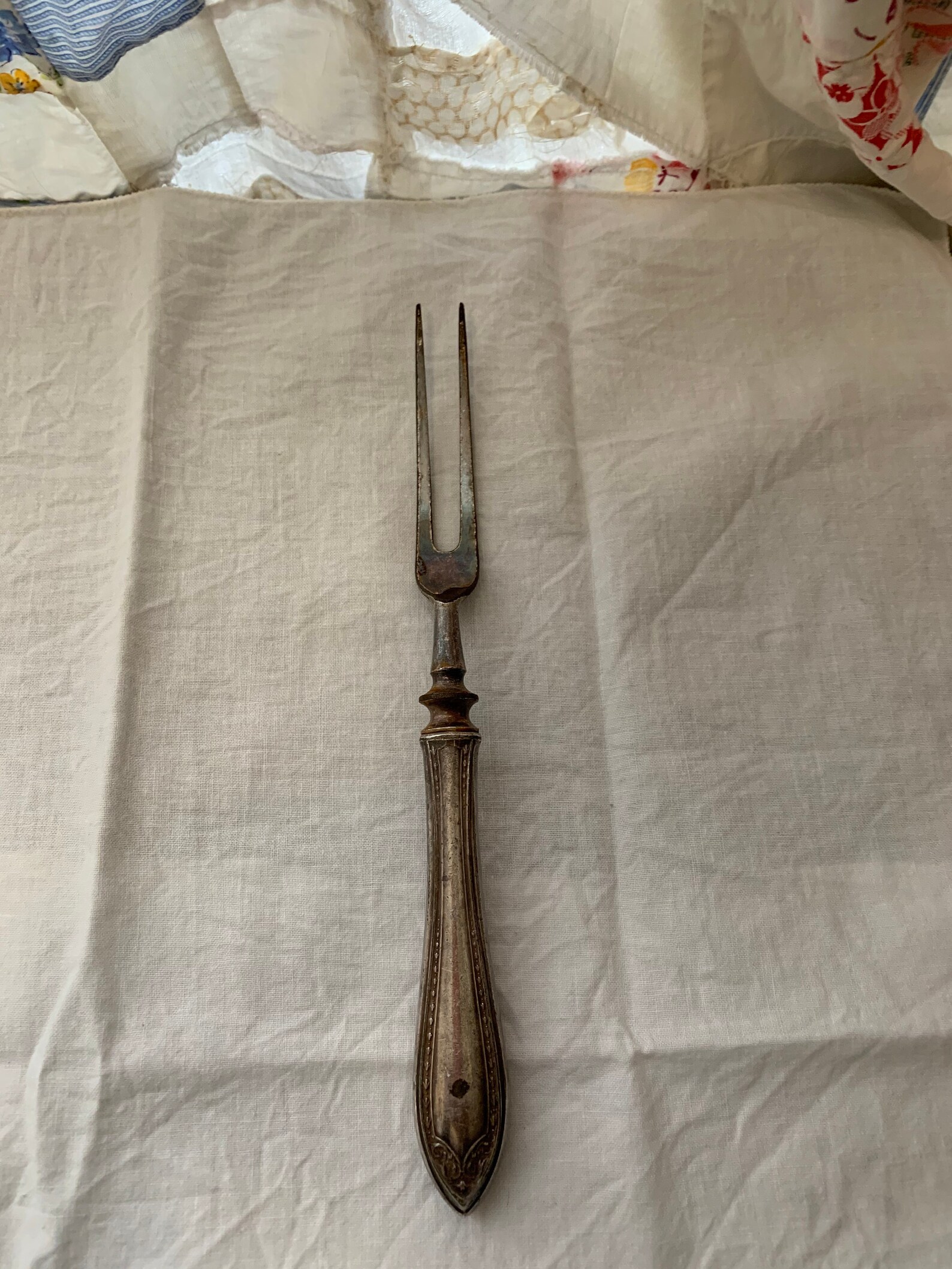 Vintage serving fork Toasting fork ornate design on handle Etsy