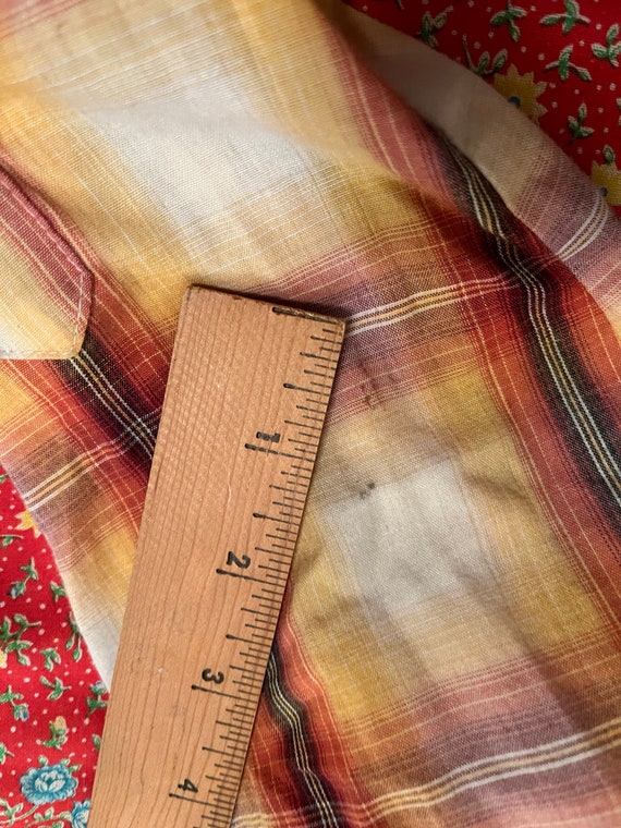 Vintage 90'S Wrangler Western Fashion Snap Shirt, Ombre Check, Short Sleeve, Men's Size XL unclear Blue type light blue Vintage Second Hand