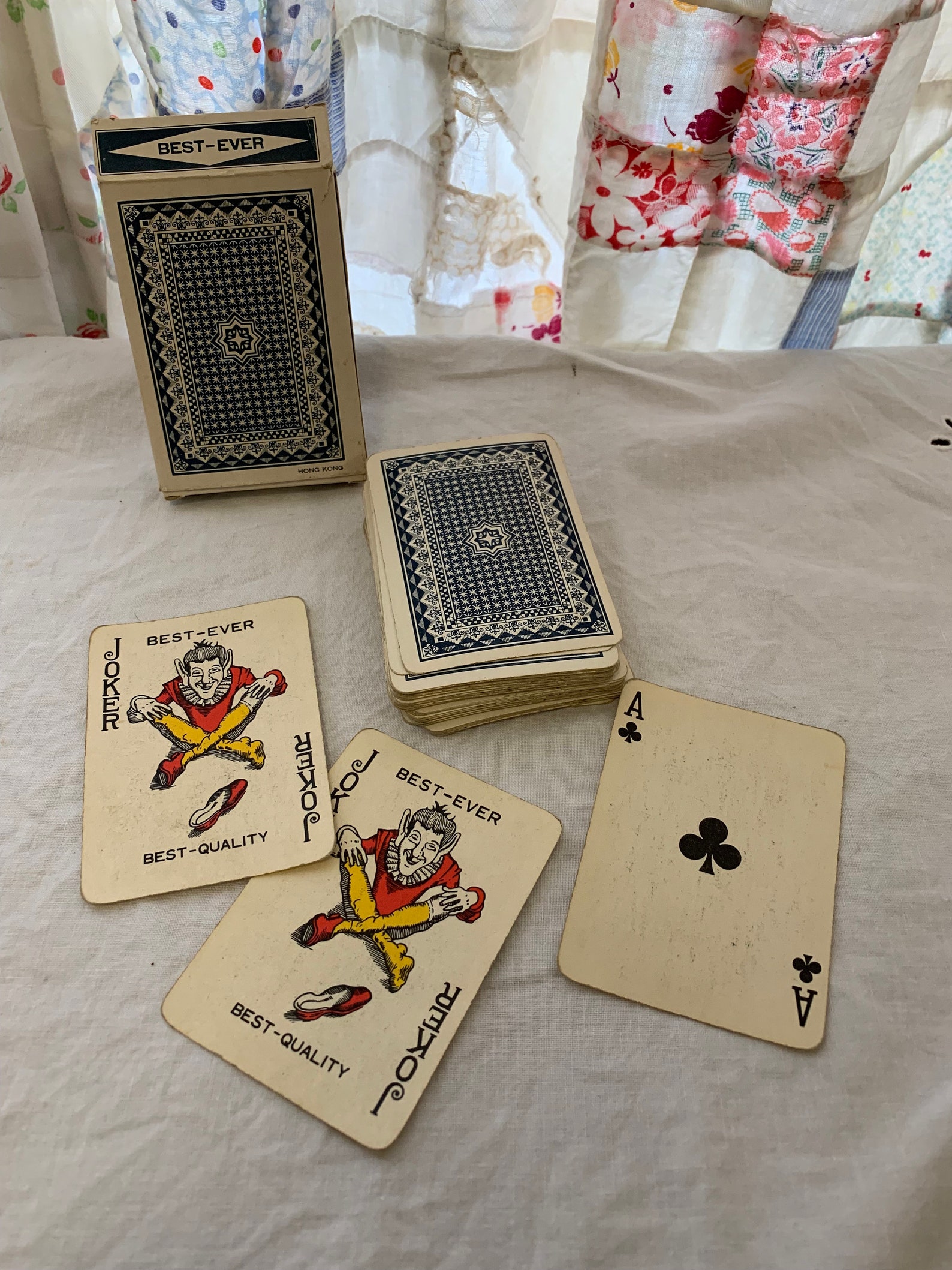 Vintage Best Ever Playing Cards Classic blue and white design Etsy