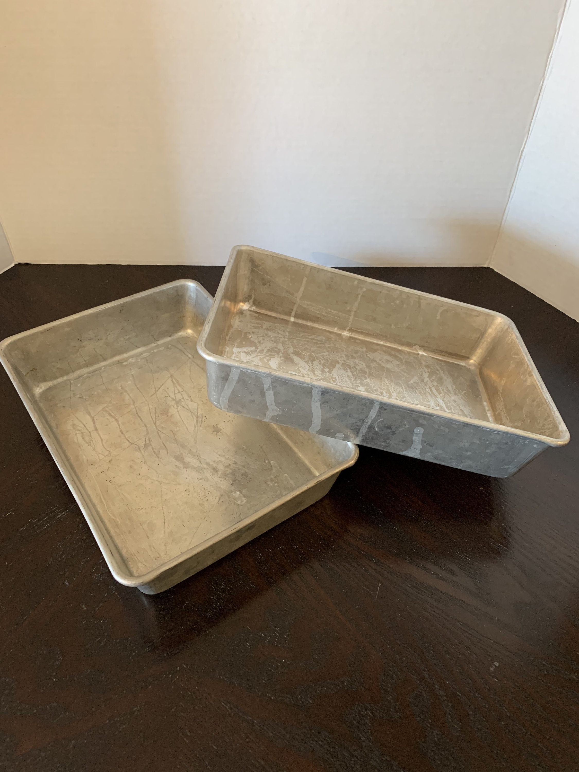 2 Vintage Mirro Aluminum Baking Pans Rectangular Shapes Etsy