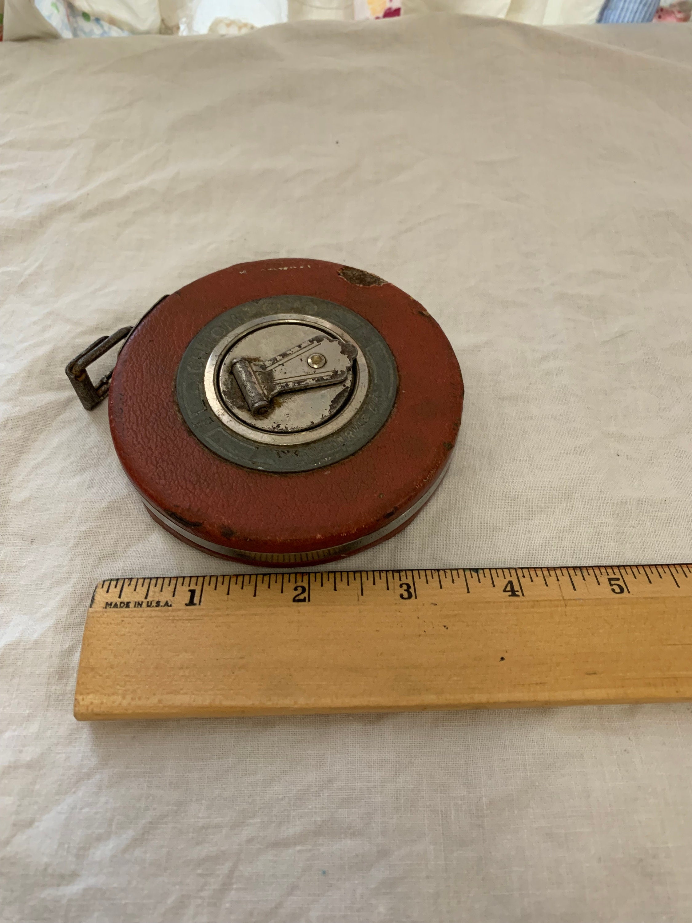 Vintage Lufkin Tape Measure Chrome Clad Steel Retractable Etsy