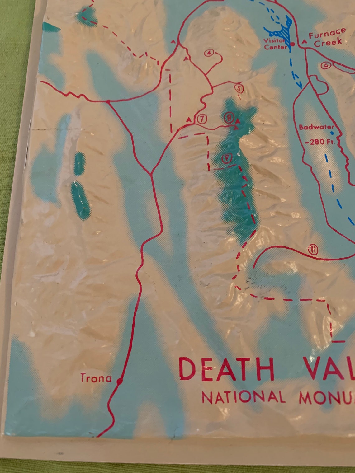 Topo Map of Death Valley National Monument 101/2 X Etsy