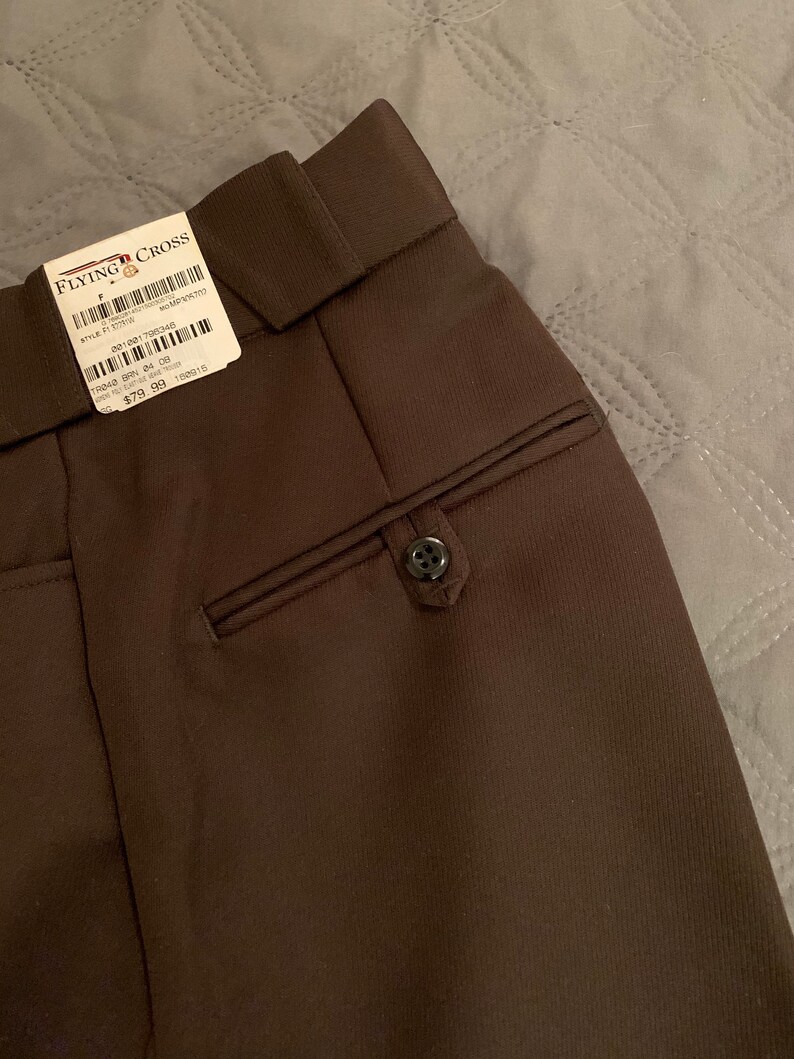brown pants slacks size 04 The Uniform fit for women Vintage Flying Cross Women/'s Trouser long to be hemmed