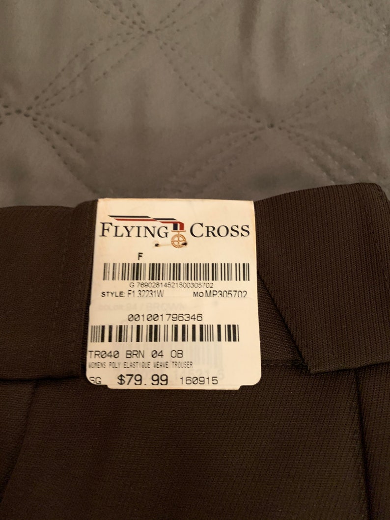 brown pants slacks size 04 The Uniform fit for women Vintage Flying Cross Women/'s Trouser long to be hemmed