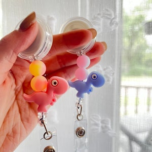 Cute Dinosaur Badge Reel