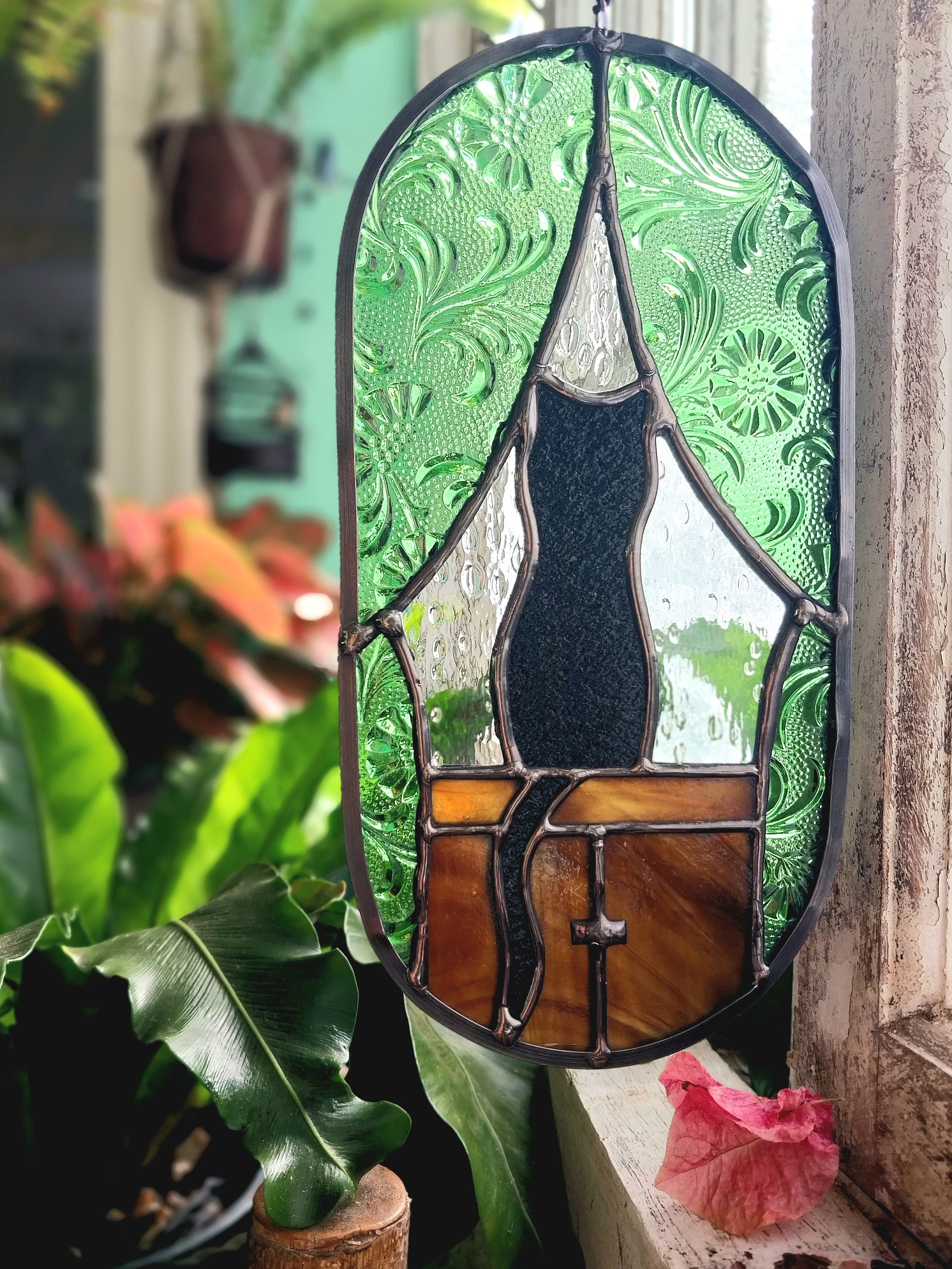 Digital Download Pattern DIY Stained Glass Cat Suncatcher, Commercial ...