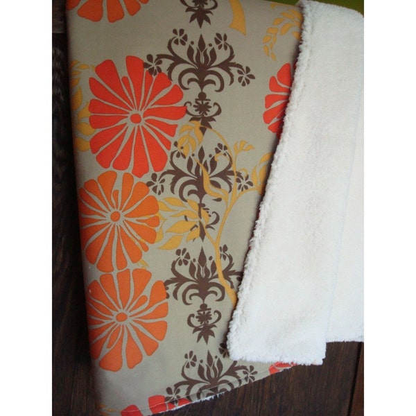 Fall Flowers Baby Blanket - 30 x 30 - Fall Flowers