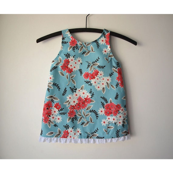 Items similar to Lazy Days of Summer Dress - Size 2T - Blue Flowers ...