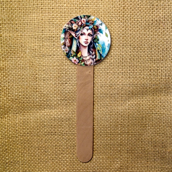 Plant Stick, Woodland Elf, Fairy, Fantasy, Indoor Plant Accessory, Plant Poke, Decorative Houseplant Stake, Plant Lover Gift, Mid-Century