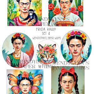 STAMPABILE, Frida Kahlo da bambina, adolescente e adulta), Download digitale istantaneo, Foglio collage, Clipart, Lavori di carta, Tecniche miste, Diario