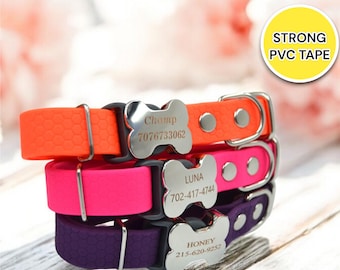 Personalized dog collar – waterproof adjustable collar for small, medium, and large breeds.