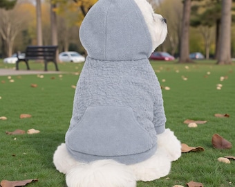 Dog sweatshirt, warm cozy winter pet clothes, handmade dog costume
