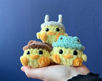 Ente mit Hut Gehäkelte Plushie Amigurumi