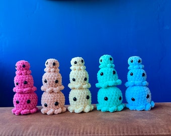 Peluche Polpo all'uncinetto Amigurumi Octo