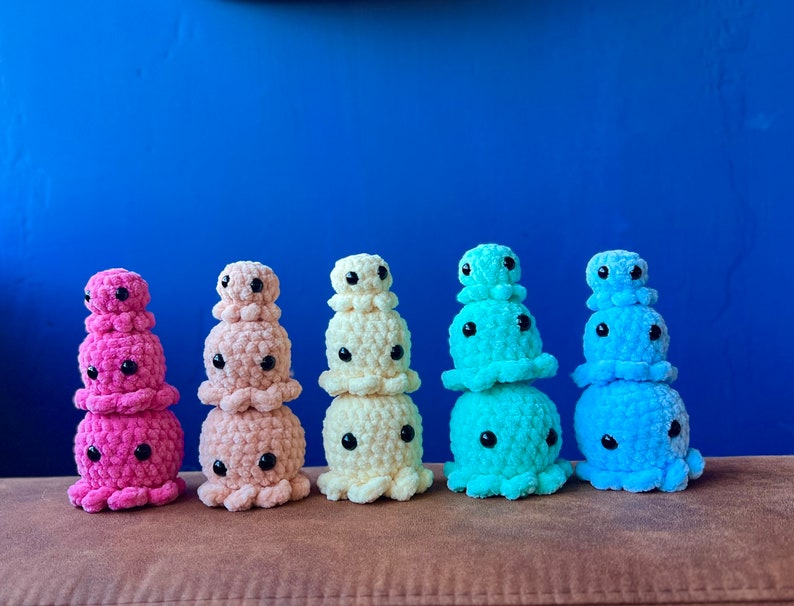 Octopus gehaakte knuffel Amigurumi Octo afbeelding 1