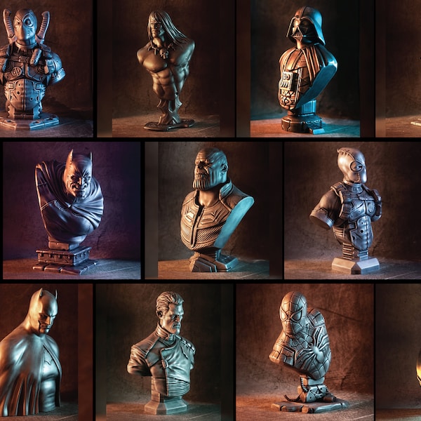 Marvel, DC, Star Wars, Game of Thrones, High Quality STL Bust Pack