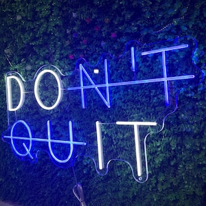 Don&#39;t Quit Neon Sign, Do It Neon Sign - LED Motivational Slogan for Home, Gym, Game Room, Bar & Office Decor | Inspirational Wall Art