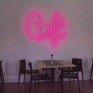 Café Neon Sign - Classic café neon sign, perfect for coffee shops or home kitchens. Adds a welcoming glow to any cafe-style or cozy space.