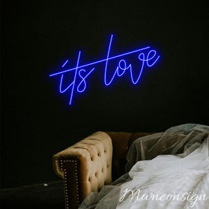 It&#39;s Love Neon Sign, Romantic Wedding Sign, Perfect Wedding Decor, Custom Wedding Text Neon, Personalized Wedding Gift, LED Light Wedding