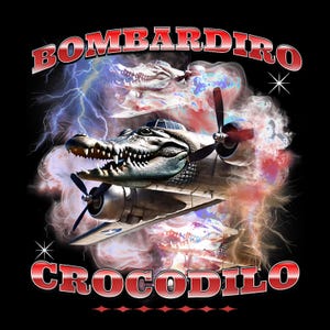 Bombardiro Crocodilo Italian Brainrot Meme Crocodile PNG Digital, Weird Clothes, Crocodile Tee, Vintage Funny Png, Brainrot Unisex Png.