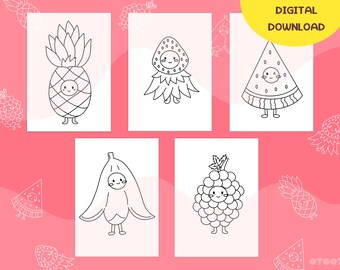 Cute Fruit Costumes Coloring Pages by Otoot