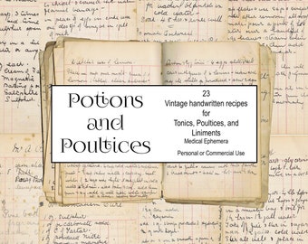 VINTAGE MEDICAL EPHEMERA to make your junk journal or collage project stand out from the crowd, analog or digital collage