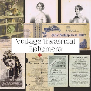Op de afbeelding: Een collage van vintage theater-ephemera, waaronder een programma voor de productie van de Girls' Shakespearean Club in Kaiapoi in 1899, een poster voor de 5e jaarlijkse Matin in het Queens Theatre in december 1904, en een kaartje voor het Strand Theatre in januari 1919.