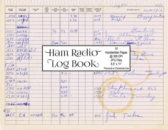 HAM RADIO Log Book Digital Collage 10 feuilles 8.5x11 - Etsy Canada