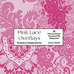 PINK LACE Overlay 24 12x12 300 Dpi Transparent Lace PNG - Etsy PINK LACE Overlay 24 12x12 300 Dpi Transparent Lace PNG - Etsy