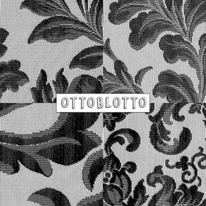 May include: Black and white floral pattern fabric with the text "OTTOBLOTTO" in a white box.