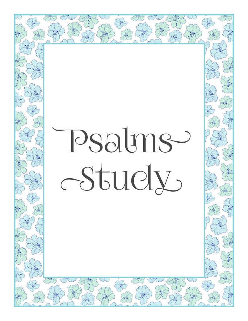 PRINTABLE PSALMS Bible Study Guide Psalm Bible Planner - Etsy
