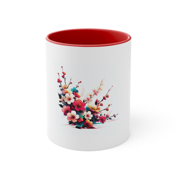 Kaffeetasse mit Kirschblüten-Akzent, 325 ml