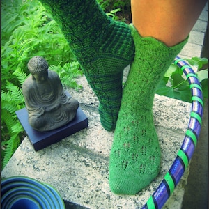 Lotus Heart Socks PDF pattern