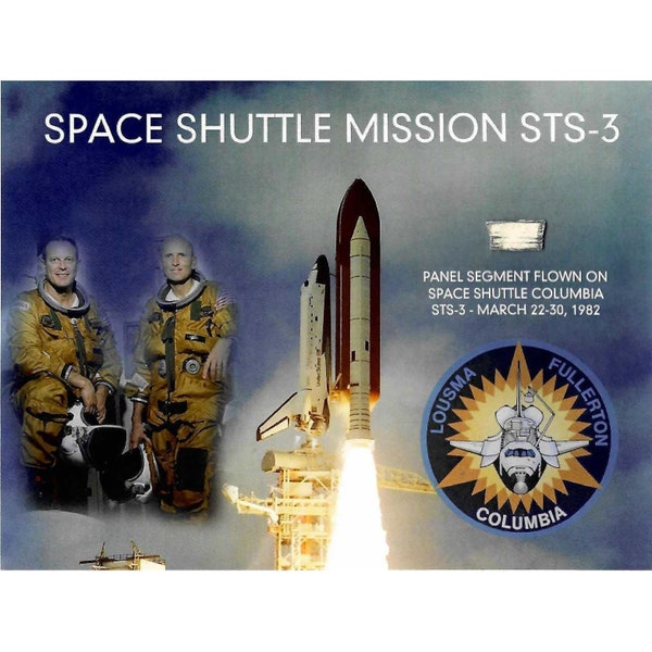 Space Shuttle Mission STS-3 flown artifact presentation