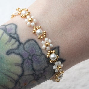 Perlen Blumen Armband Bild 9