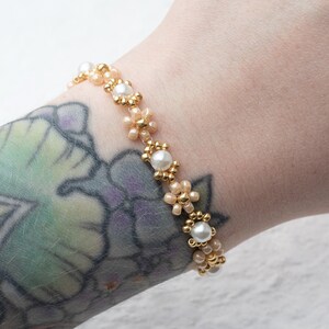 Perlen Blumen Armband Bild 10