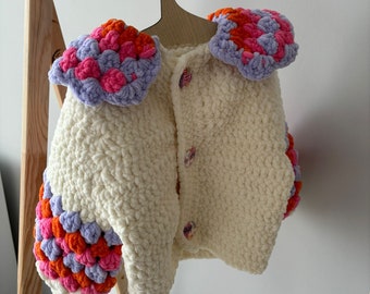 Knitted Baby Colorful Detail Cardigan