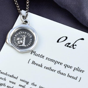 Eikenboomketting: ik breek voordat ik lakzegelketting buig