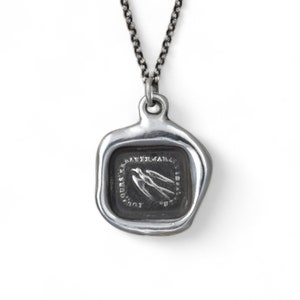 Swallow Wax Seal Necklace - Always Wandering, Never Unfaithful - 303