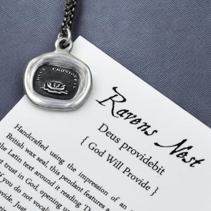 God Will Provide Birds Nest Wax Seal Necklace - 319