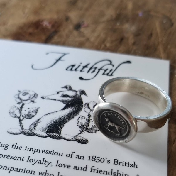 Immer zuverlässiger Hund Wachs Siegel Ring - Hund Whimsy Ring - R 143