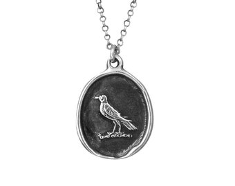 Nevermore Raven Wax Seal Necklace - 105