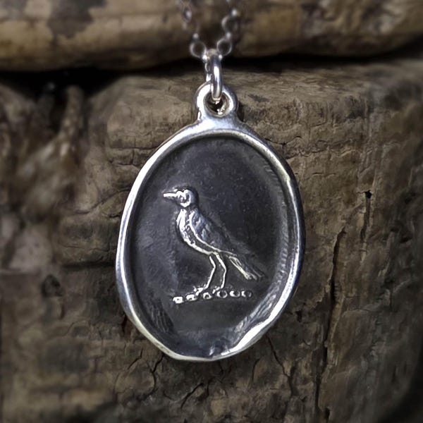 Nevermore Raven Wachs-Siegel Halskette - 105