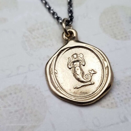 Mermaid Wax Seal Necklace Eloquence and Enchantment - Etsy