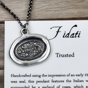 Trusted Wax Seal-ketting in het Italiaans - Fidati - Trust-ketting - 109