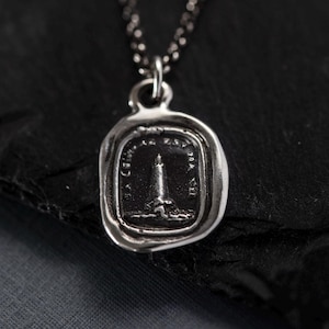 Haven - Collar con sello de cera de faro - Perfecto para marineros, navegantes y amantes - Luz de mi vida - 130