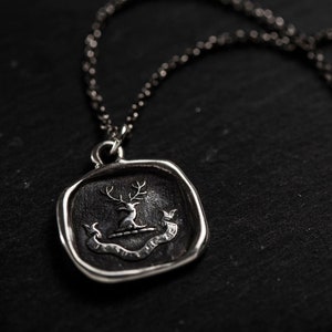 Stag - Wax Seal Crest Necklace - I Am Ready - 200