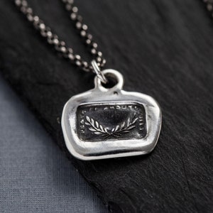 Peace Be Around Thee - Wax Seal Necklace - Olive Branch 407